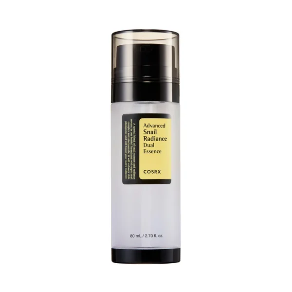 COSRX Advanced Snail Radiance Dual Essence – Esencija su sraigių mucinu ir niacinamidu