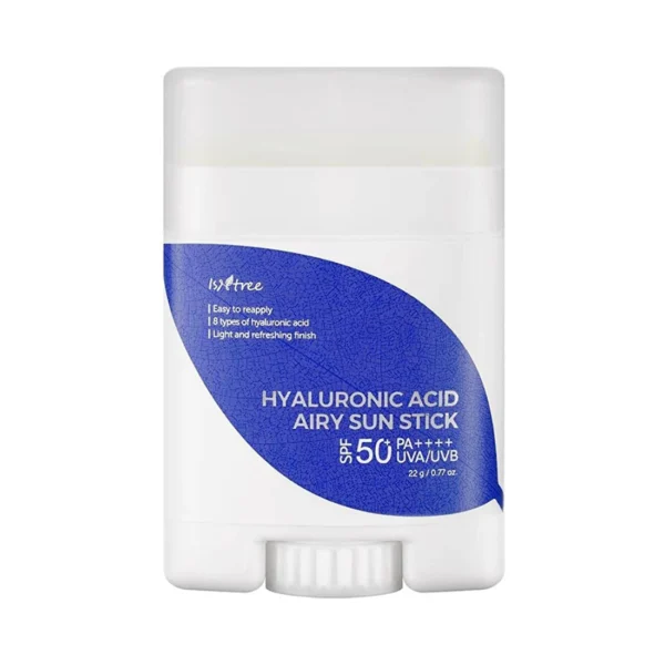 Isntree Hyaluronic Acid Airy Sun Stick – pieštukinė apsauga nuo saulės su SPF50