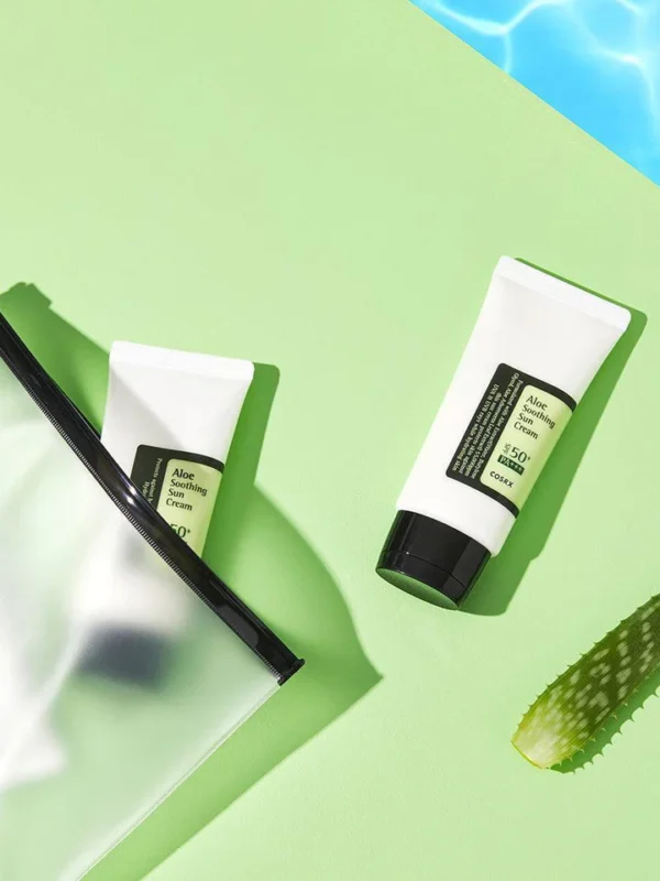 COSRX Aloe Soothing Sun Cream SPF50+ PA+++ apsauginis kremas nuo saulės