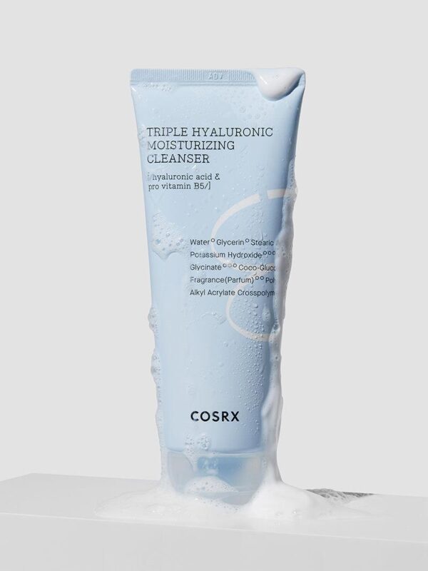 COSRX Hydrium Triple Hyaluronic Moisture Cleanser drėkinantis prausiklis