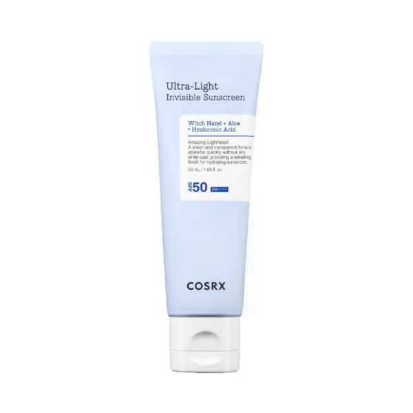 COSRX SPF50 kremas nuo saulės – lengvas ir nematomas apsauginis kremas