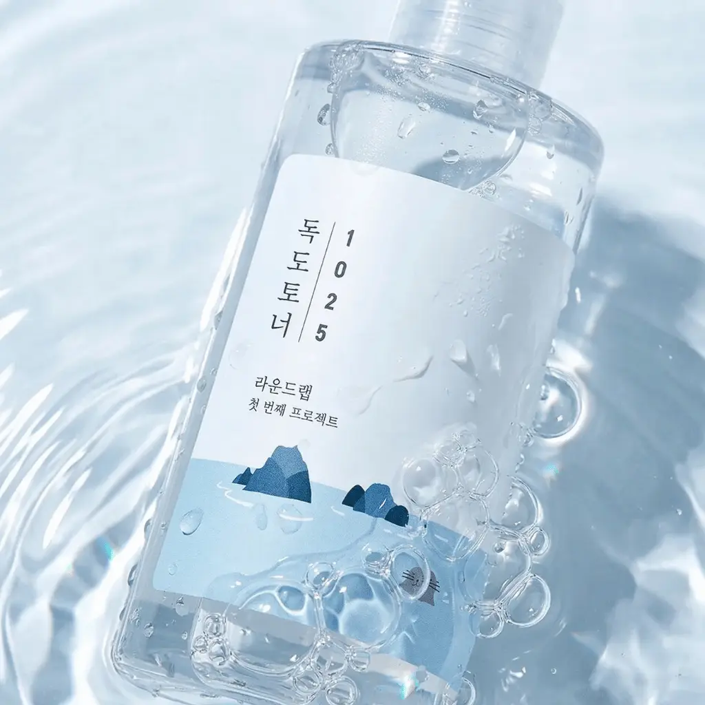 Round Lab 1025 Dokdo Toner drėkinantis tonikas odos pH balansui prieš tepant niacinamidą
