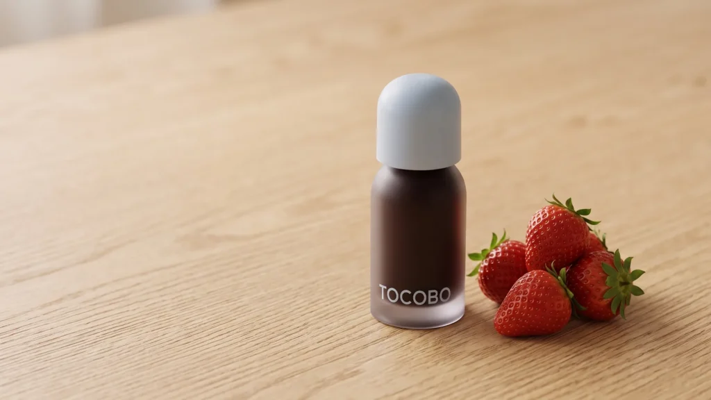 TOCOBO Juicy Berry Plumping Lip Oil Black Cherry – drėkinantis lūpų aliejus tamsi vyšnia – Korėjietiški šampūnai ir plaukų priežiūra