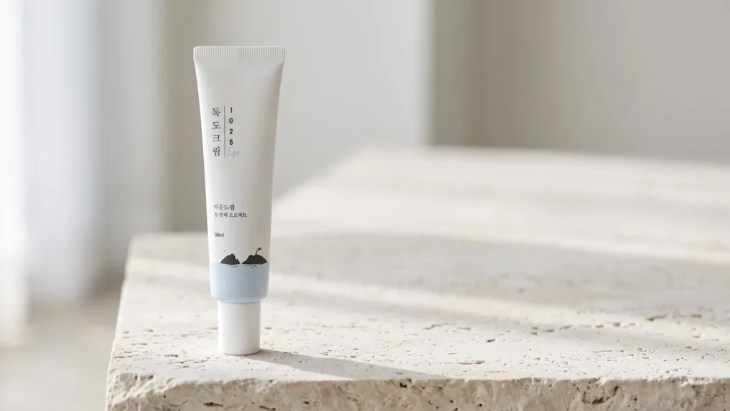 ROUND LAB 1025 Dokdo Eye Cream paakių kremas – Kuperozė (korėjietiška kosmetika)