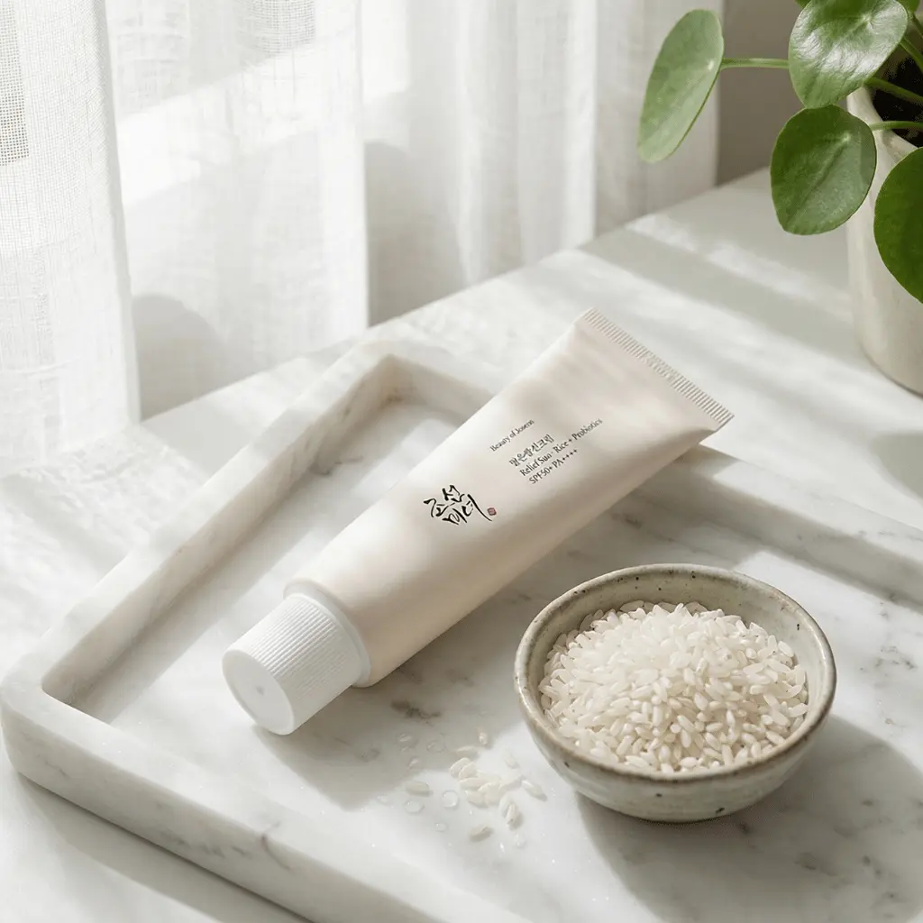 BEAUTY OF JOSEON Relief Sun Rice & Probiotics SPF 50 kremas nuo saulės