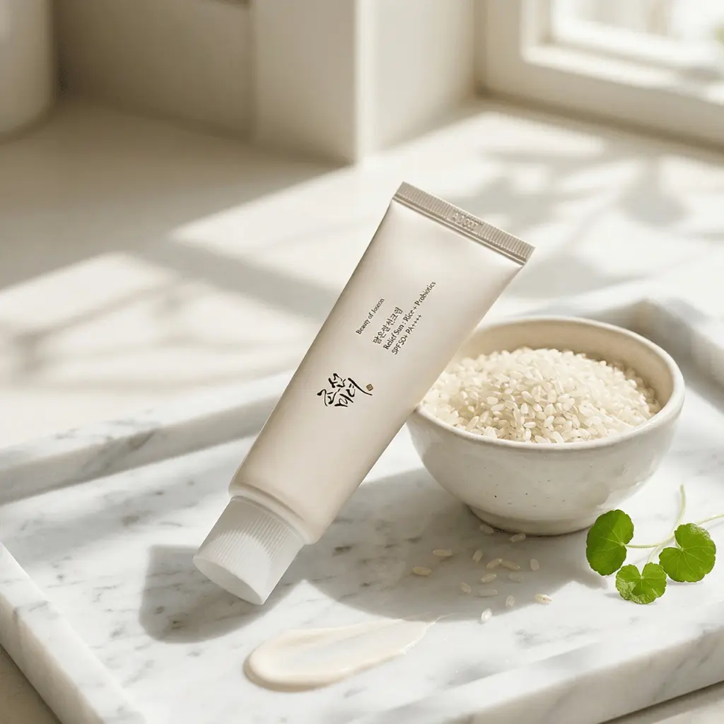 BEAUTY OF JOSEON Relief Sun Rice & Probiotics SPF 50 kremas nuo saulės