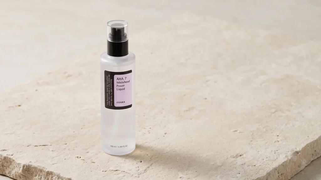COSRX AHA 7 Whitehead Power Liquid šveičiamoji esencija su AHA rūgštimis – Riebi oda (korėjietiška kosmetika)