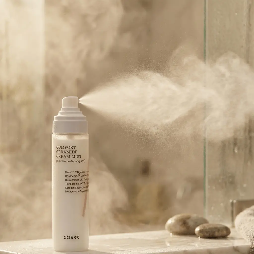 COSRX Balancium Comfort Ceramide Cream Mist veido dulksna