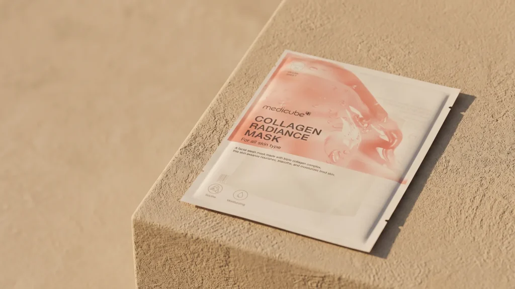 MEDICUBE Collagen Lifting Mask lakštinė veido kaukė – Kodėl oda sausėja po maudynių ir kaip tai išspręsti (korėjietiška kosmetika)