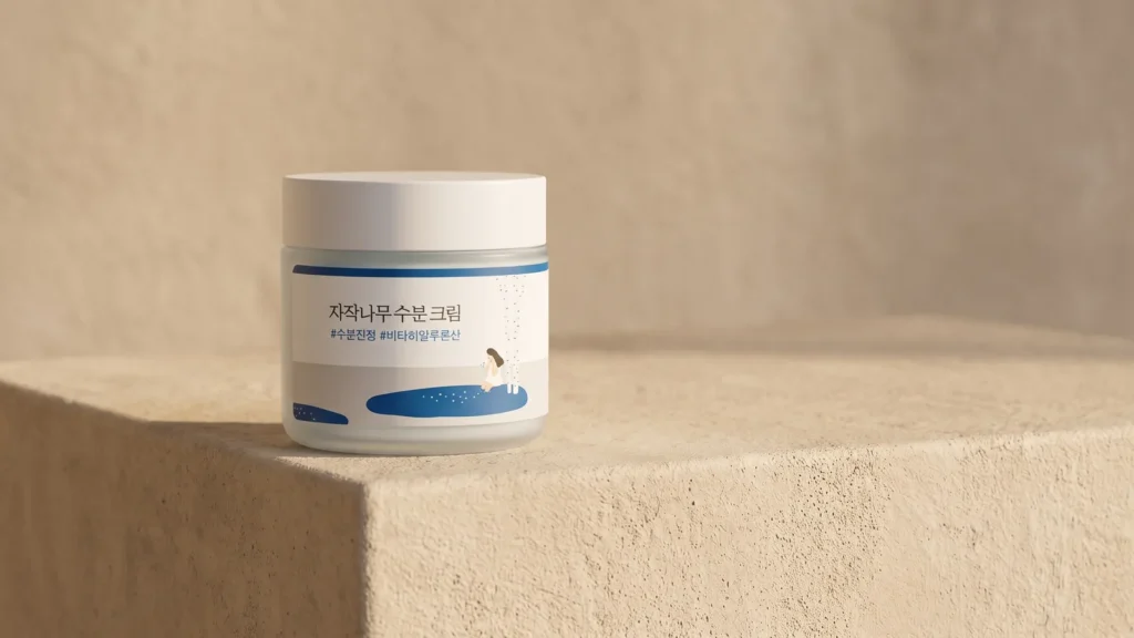 ROUND LAB Birch Juice Moisturizing Cream veido kremas – Streso įtaka odai (korėjietiška kosmetika)
