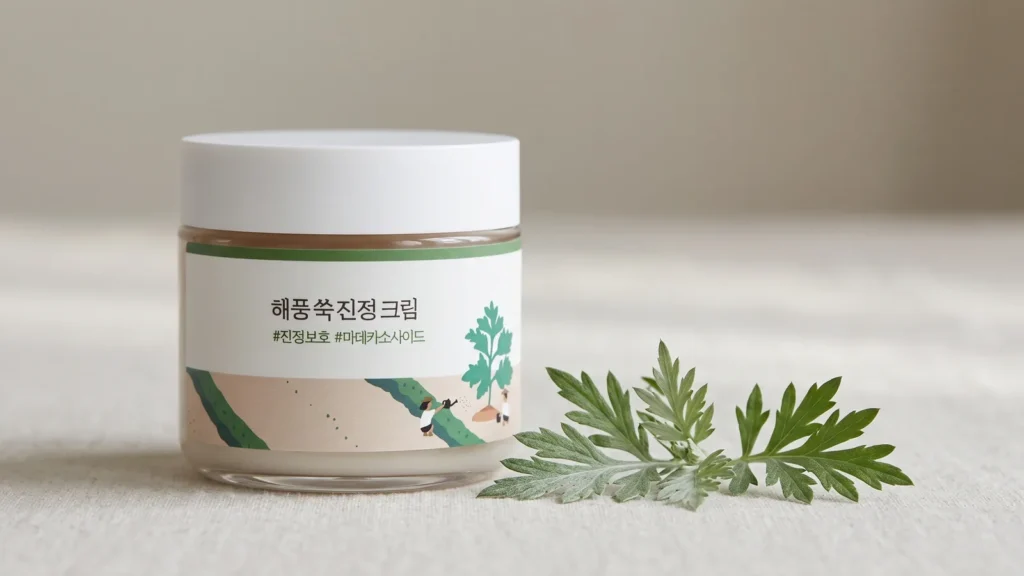 ROUND LAB Mugwort Calming Cream veido kremas – Raudonuojanti oda (korėjietiška kosmetika)