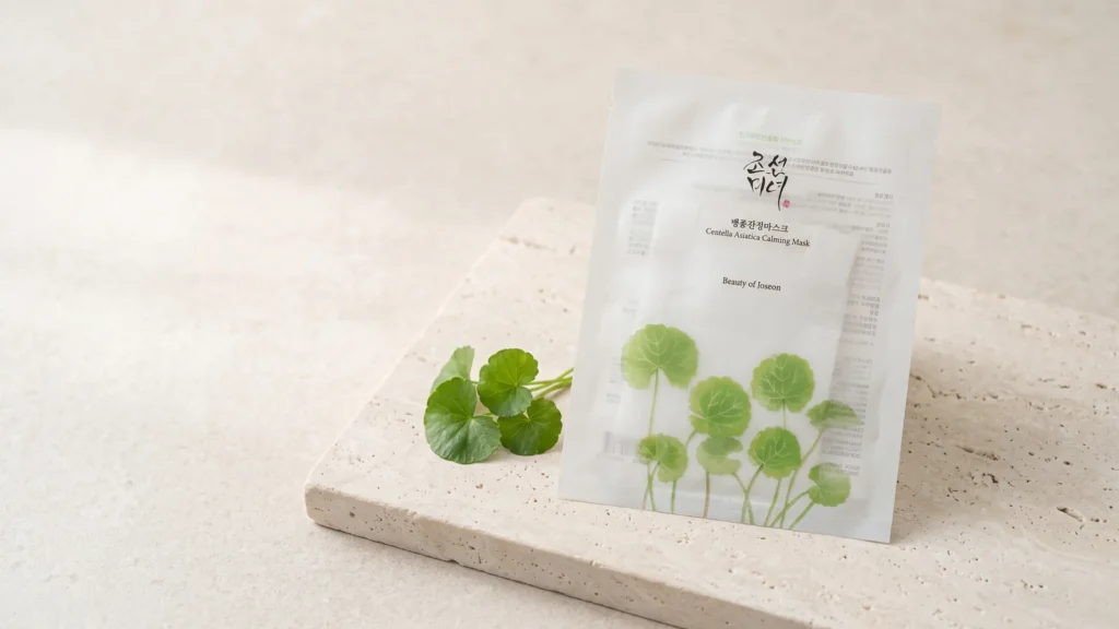 Beauty Of Joseon Centella Asiatica Calming Mask raminanti veido kaukė – COSRX ar Beauty of Joseon (korėjietiška kosmetika)