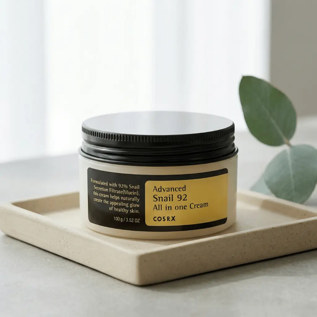 COSRX Advanced Snail 92 All In One Cream veido kremas modernioje aplinkoje