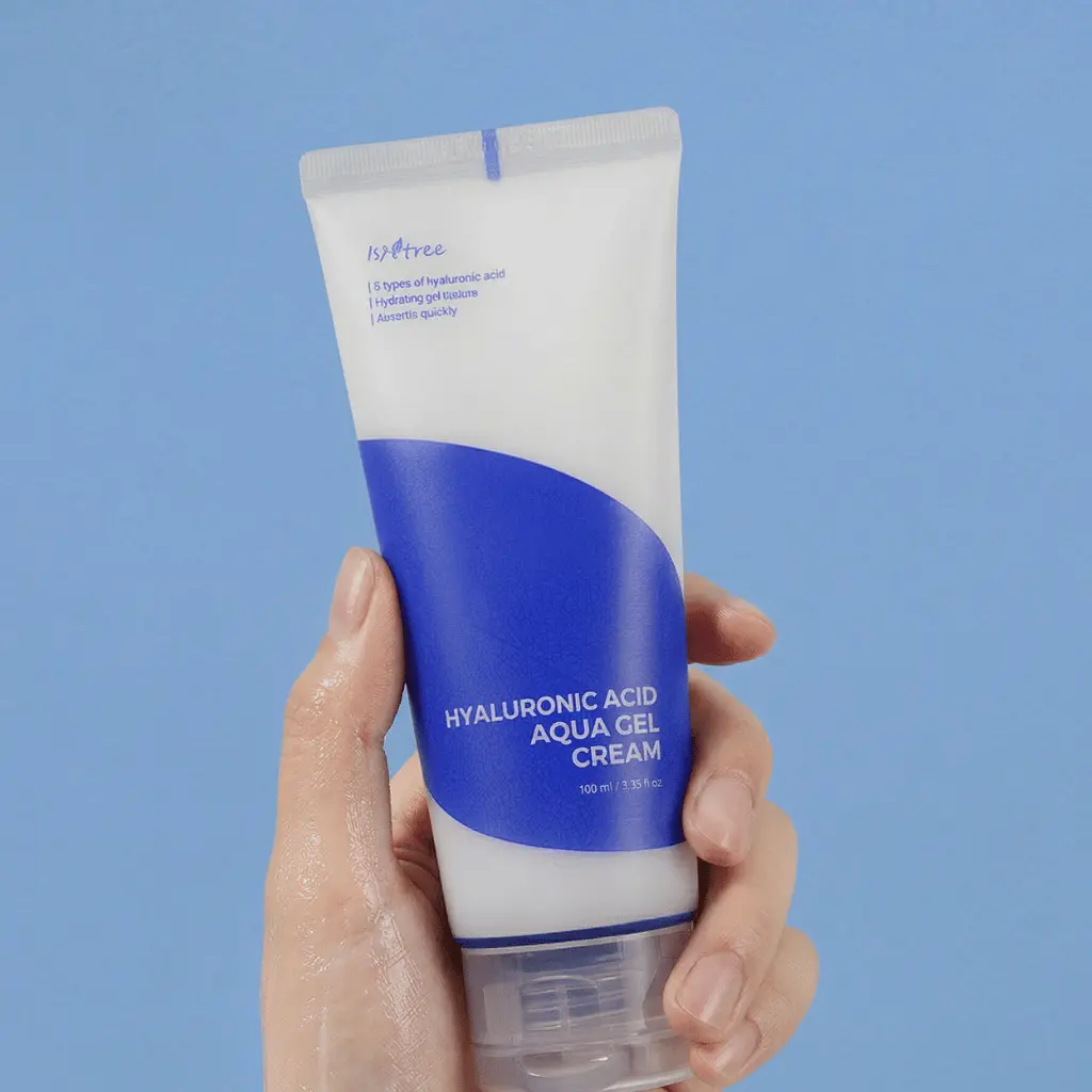 Isntree Hyaluronic Acid Aqua Gel Cream gelinis kremas riebiai odai