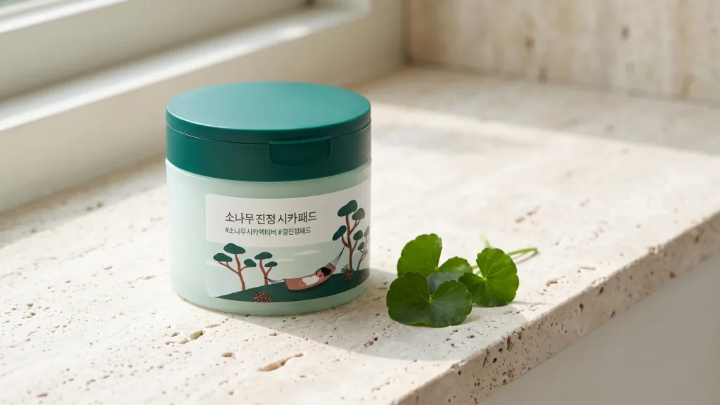 ROUND LAB Pine Calming Cica Pad veido padeliai – Cica padeliai (korėjietiška kosmetika)