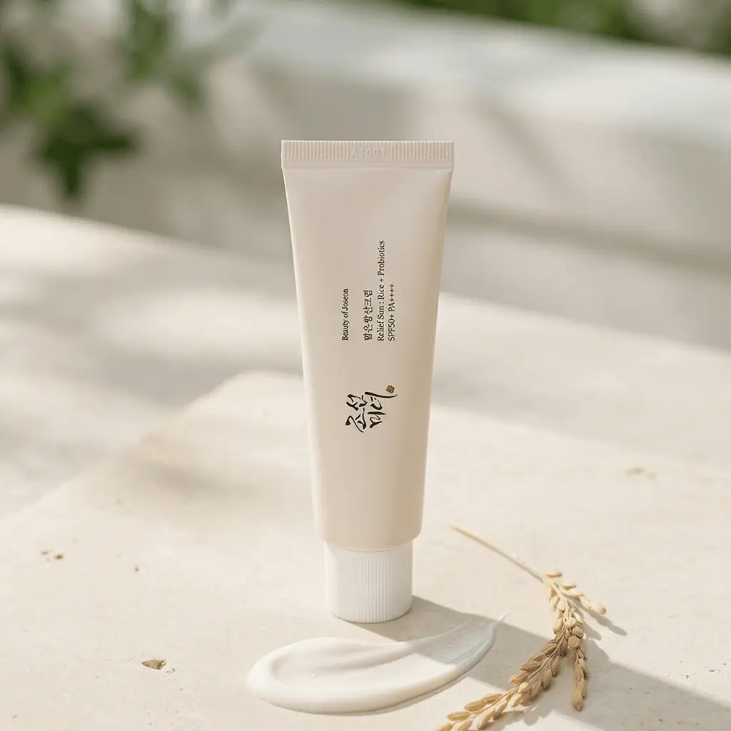 BEAUTY OF JOSEON Relief Sun Rice & Probiotics SPF 50 kremas nuo saulės