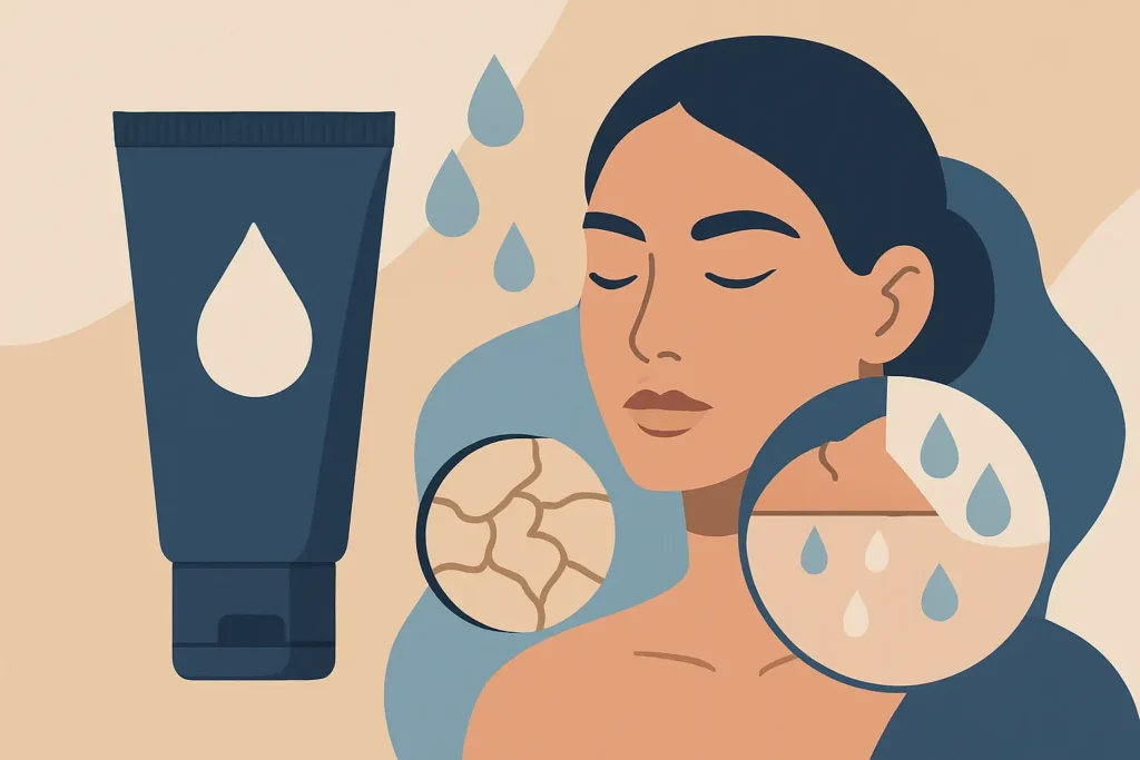 Drėkiklis riebiai, bet dehidratuotai odai