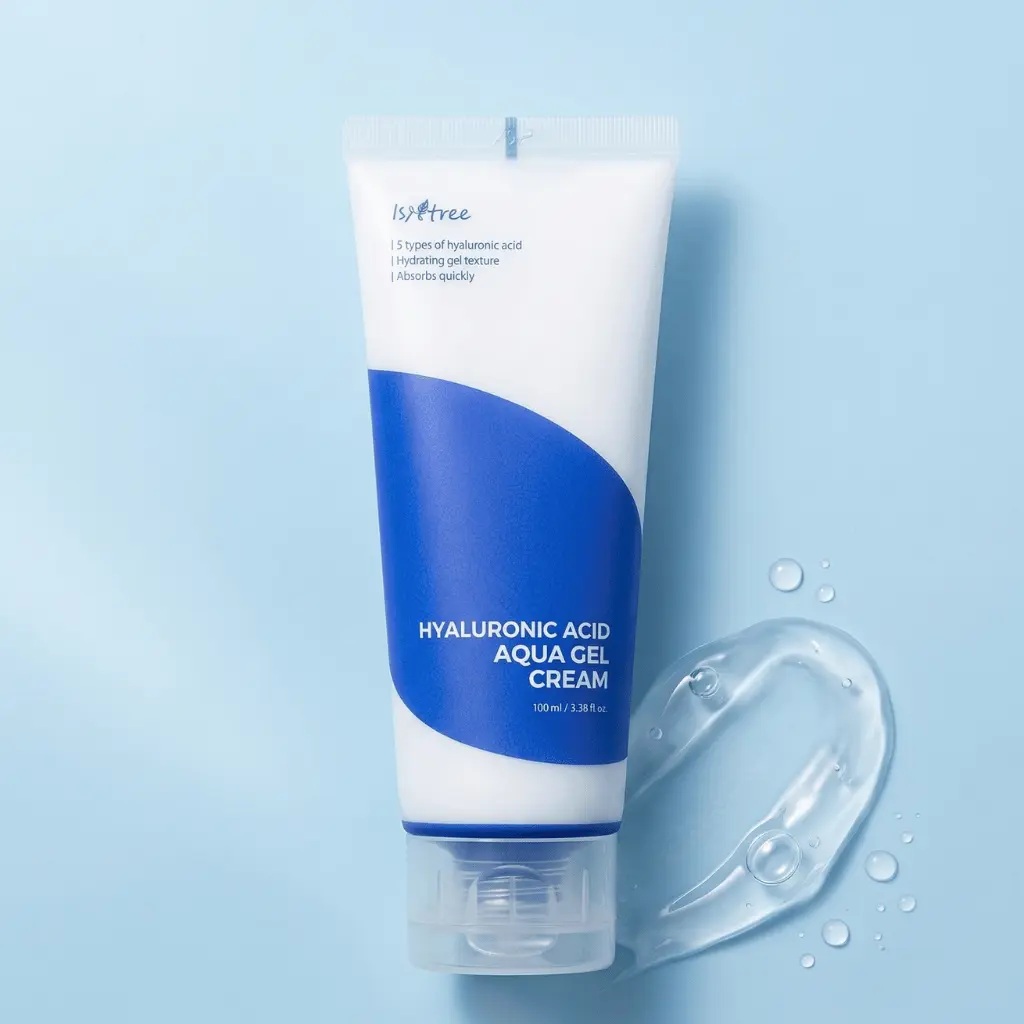 Isntree Hyaluronic Acid Aqua Gel Cream gelinis veido kremas be riebalų