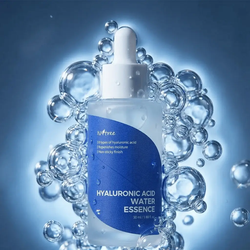 Isntree Hyaluronic Acid Water Essence drėkinamoji esencija sveikai odos tekstūrai