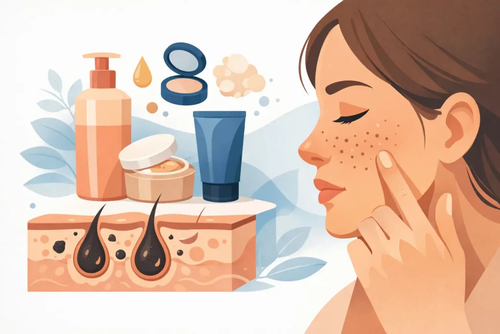 Kodėl kosmetika kemša poras?