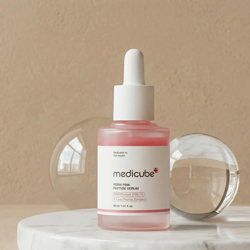 Medicube PDRN Pink Peptide Serum serumas su niacinamidu