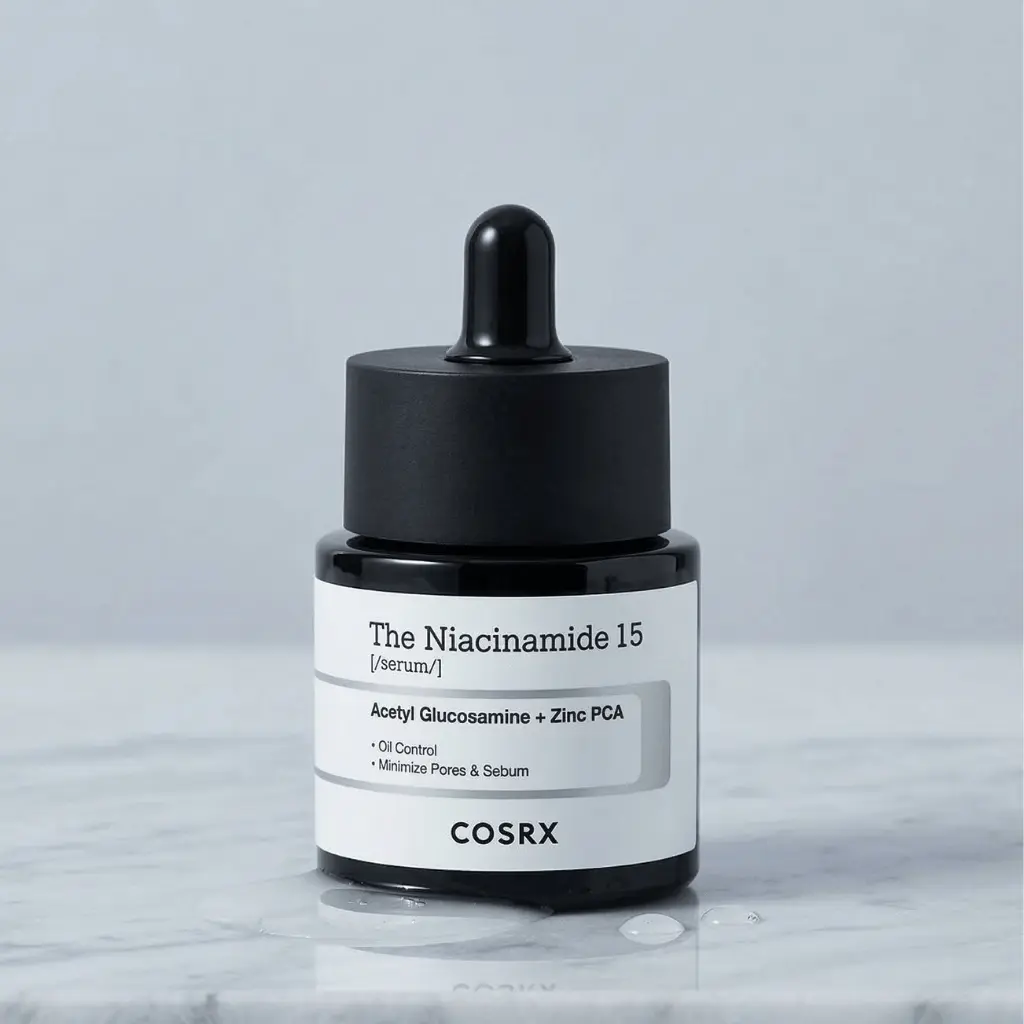 COSRX The Niacinamide 15 Serum veido serumas porų mažinimui ir sebumo kontrolei