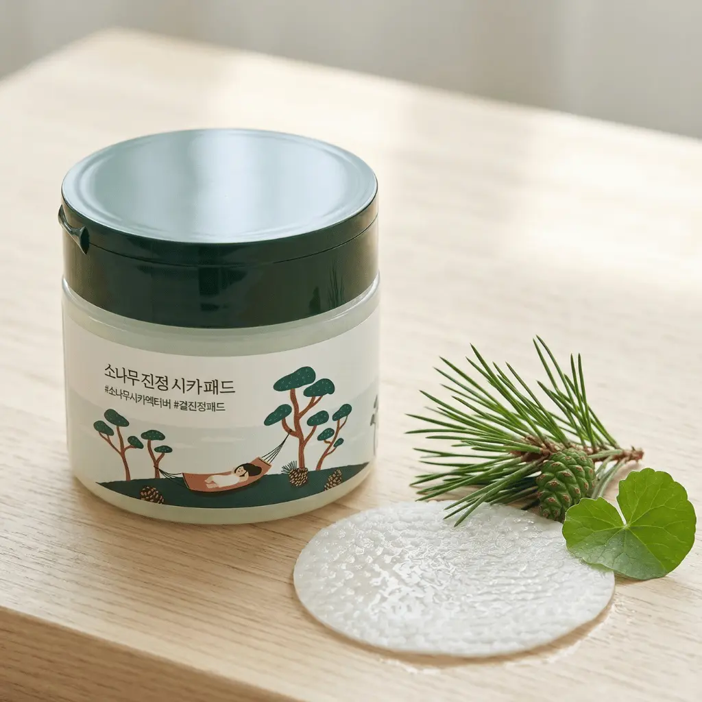 ROUND LAB Pine Calming Cica Pad veido padeliai nuo uždegimo