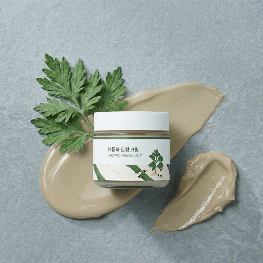 ROUND LAB Mugwort Calming Cream raminamasis veido kremas su pelynu