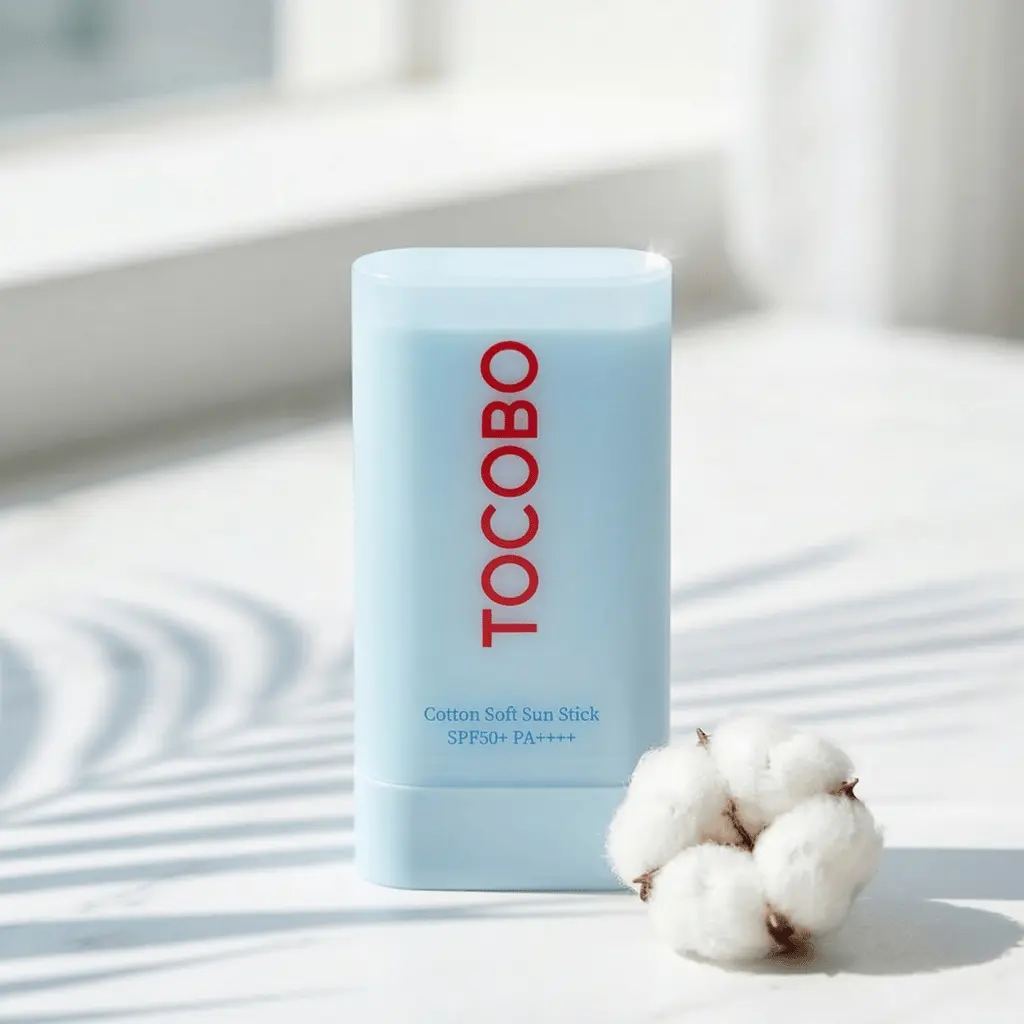 Tocobo Cotton Soft Sun Stick SPF50+ pieštukinė apsauga nuo saulės