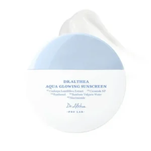 DR. ALTHEA Aqua Glowing Sunscreen drėkinantis apsauginis kremas nuo saulės su veganišku PDRN