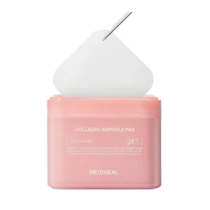 Mediheal Collagen Ampoule Pads stangrinantys veido padeliai su kolagenu ir peptidais