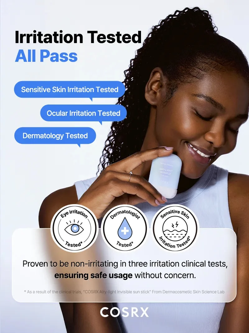 COSRX Airy-Light Invisible Sun Stick pieštukinė apsauga