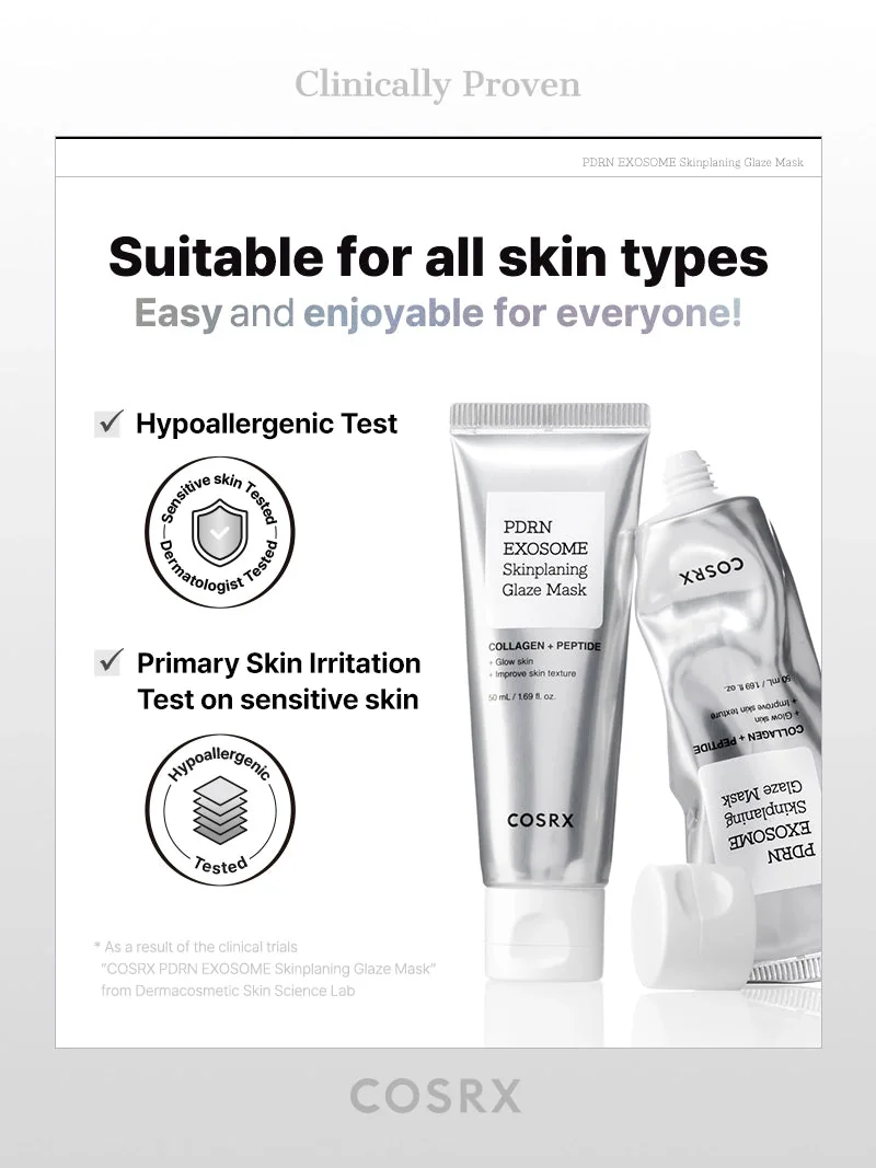 COSRX PDRN EXOSOME Skinplaning Glaze Mask veido kaukė