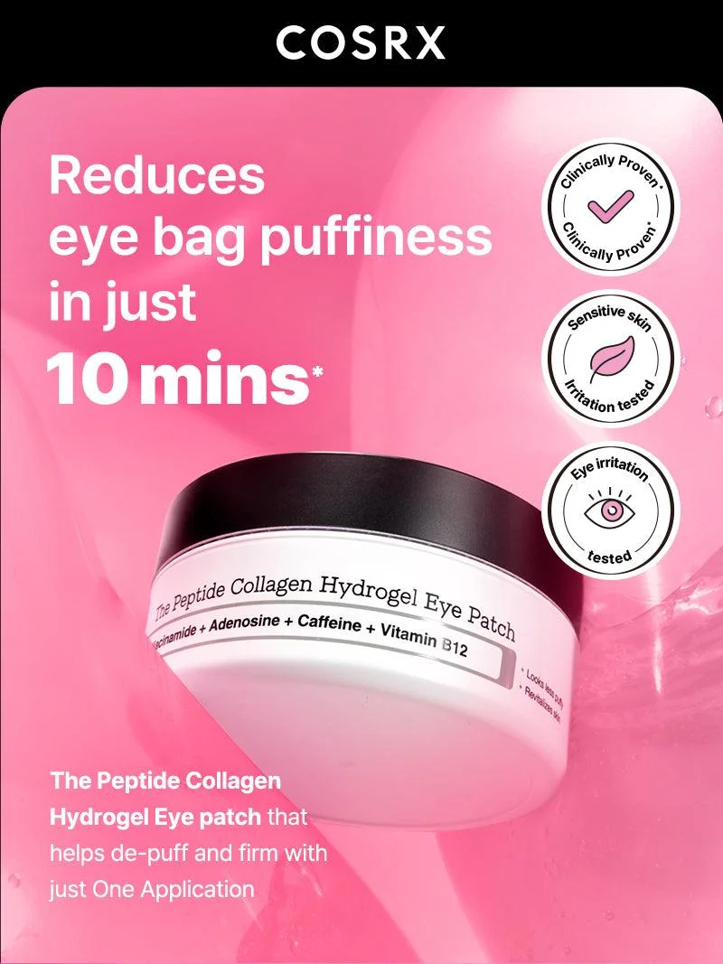 COSRX The Peptide Collagen Hydrogel Eye Patch paakių pagalvėlės