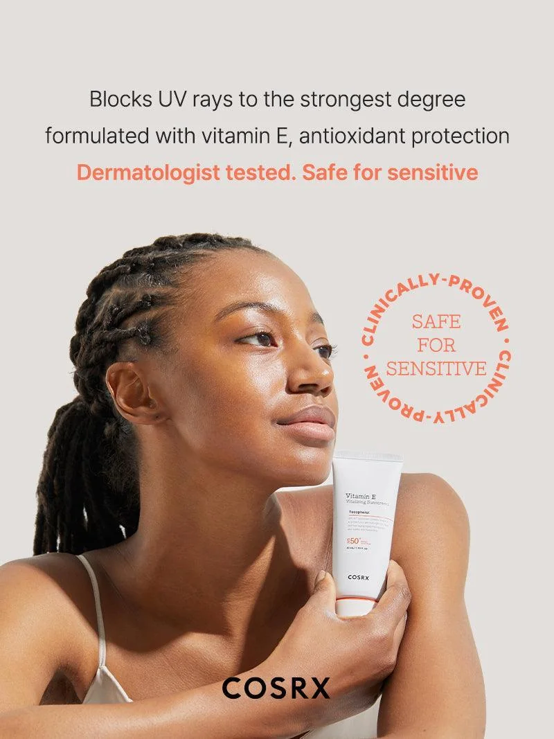 COSRX Vitamin E Vitalizing Sunscreen SPF 50+ apsauginis kremas nuo saulės