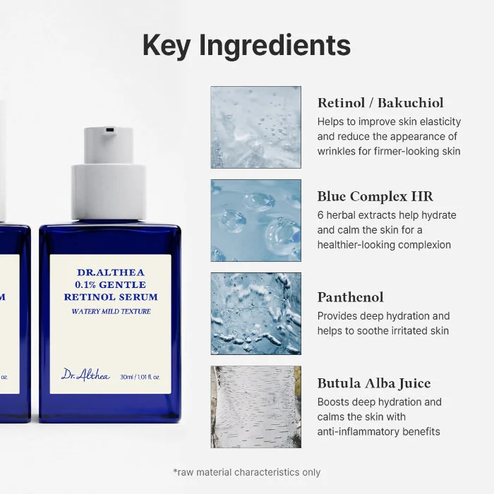 Dr. Althea 0.1% Gentle Retinol Serum veido serumas
