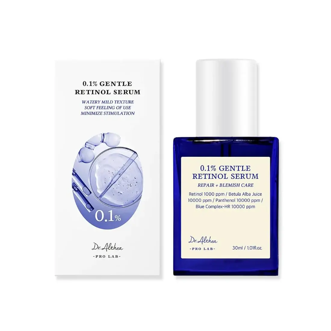 DR. ALTHEA 0.1% Gentle Retinol Serum veido serumas