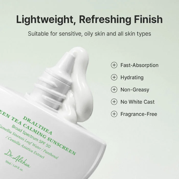 Dr. Althea Green Tea Calming Sunscreen apsauginė priemonė nuo saulės