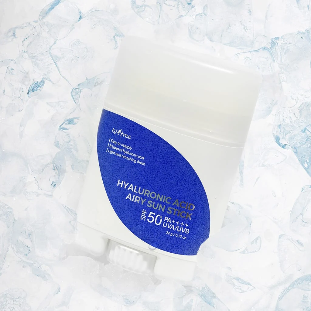 Isntree Hyaluronic Acid Airy Sun Stick SPF 50 pieštukinė apsauga nuo saulės