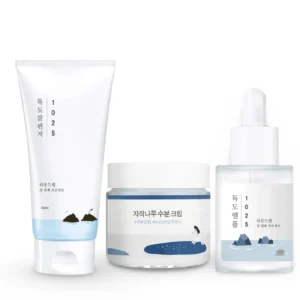 ROUND LAB Dokdo & Birch Hydration rinkinys (Cleanser + Ampoule + Cream)
