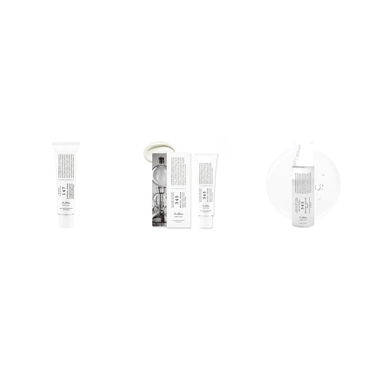 Dr. Althea rinkinys: 147 Barrier Cream, 345 Relief Cream ir 345 Relief Mist