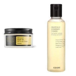 COSRX rinkinys: Advanced Snail 92 kremas ir Full Fit Propolis Synergy tonikas