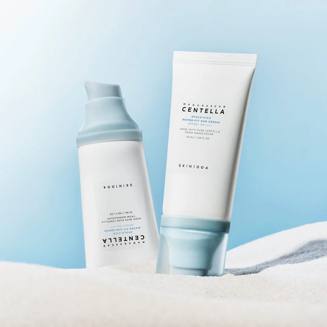 SKIN1004 Madagascar Centella Hyalu-Cica Water-Fit Sun Serum SPF50+ apsauga nuo saulės